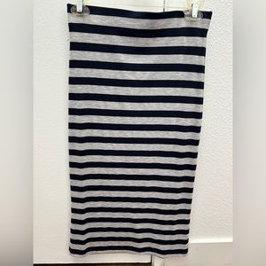 Tube striped skirt